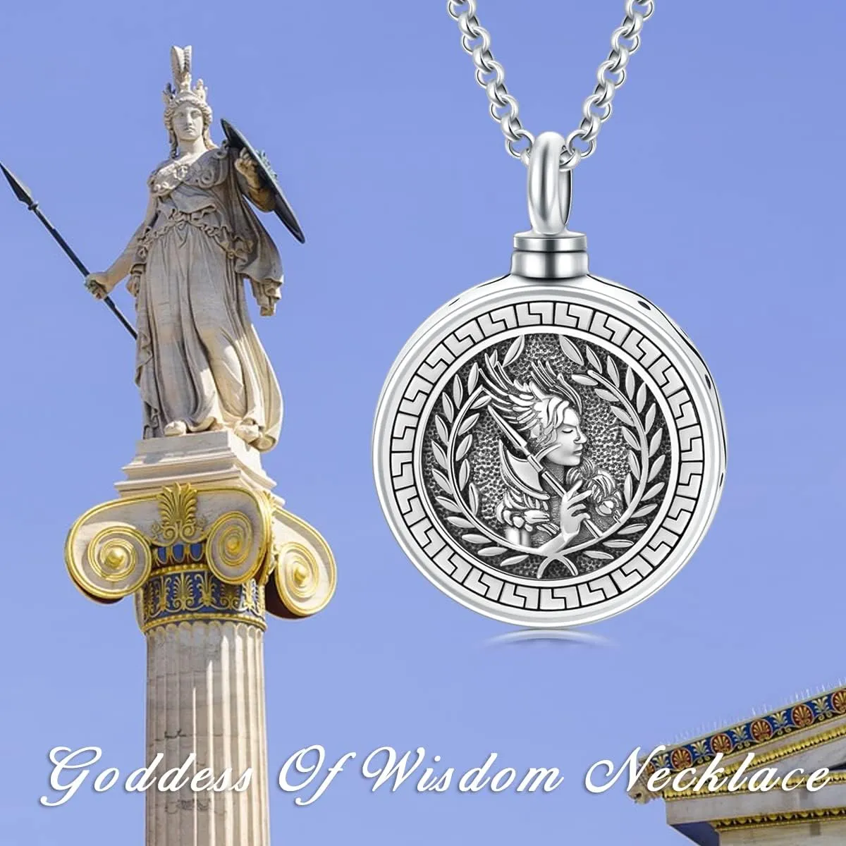 SIMONLY Mother's Day Gifts Goddess Necklace for Women 925 Sterling Silver Goddess Amulet Necklace Ancient Egypt Greek Mythology Jewelry Gifts for Her