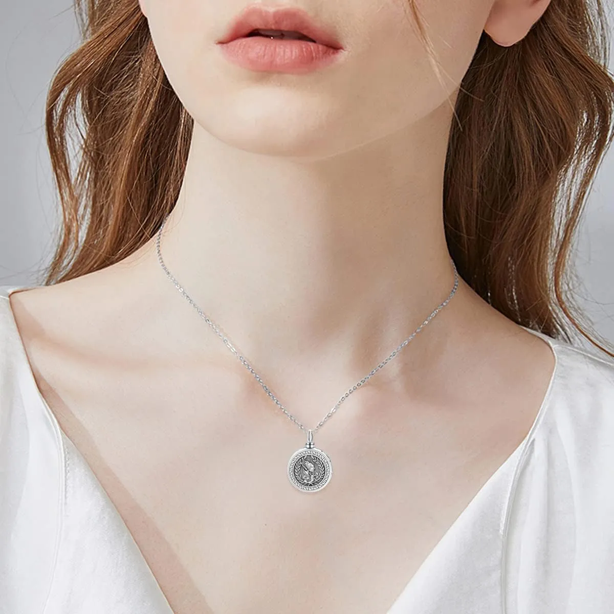 SIMONLY Mother's Day Gifts Goddess Necklace for Women 925 Sterling Silver Goddess Amulet Necklace Ancient Egypt Greek Mythology Jewelry Gifts for Her