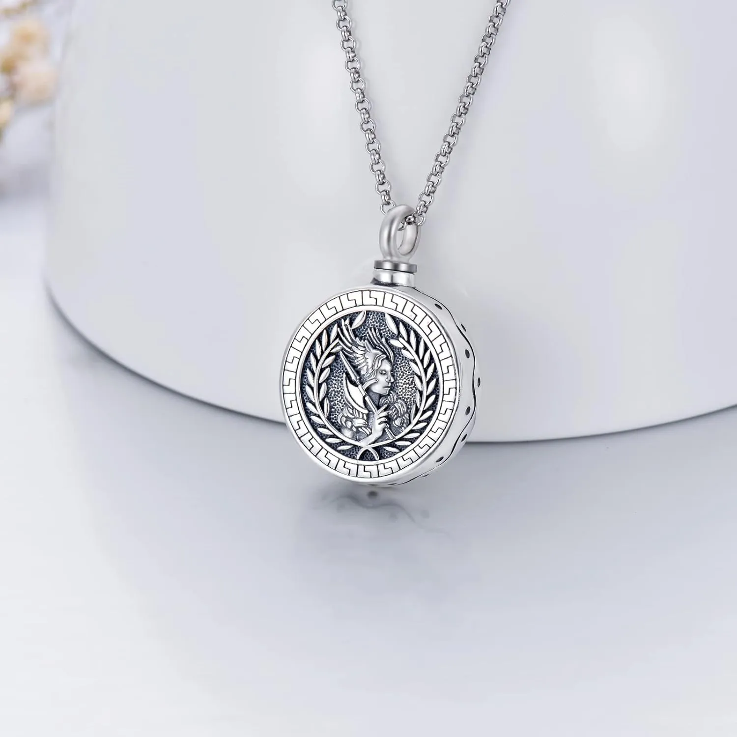 SIMONLY Mother's Day Gifts Goddess Necklace for Women 925 Sterling Silver Goddess Amulet Necklace Ancient Egypt Greek Mythology Jewelry Gifts for Her