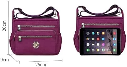 Single shoulder Messenger Crossbody Bag Nylon Purse Satchel Travel Women Lady Fashion Top Handle