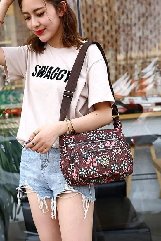 Single shoulder Messenger Crossbody Bag Nylon Purse Satchel Travel Women Lady Fashion Top Handle