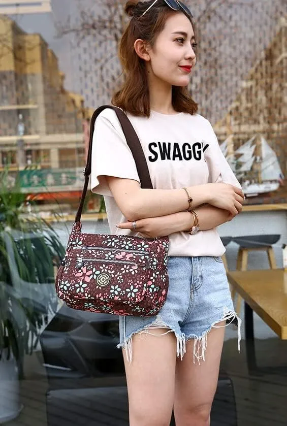 Single shoulder Messenger Crossbody Bag Nylon Purse Satchel Travel Women Lady Fashion Top Handle