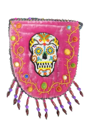 Skull Pattern Velvet Crossbody MUG-SKULL