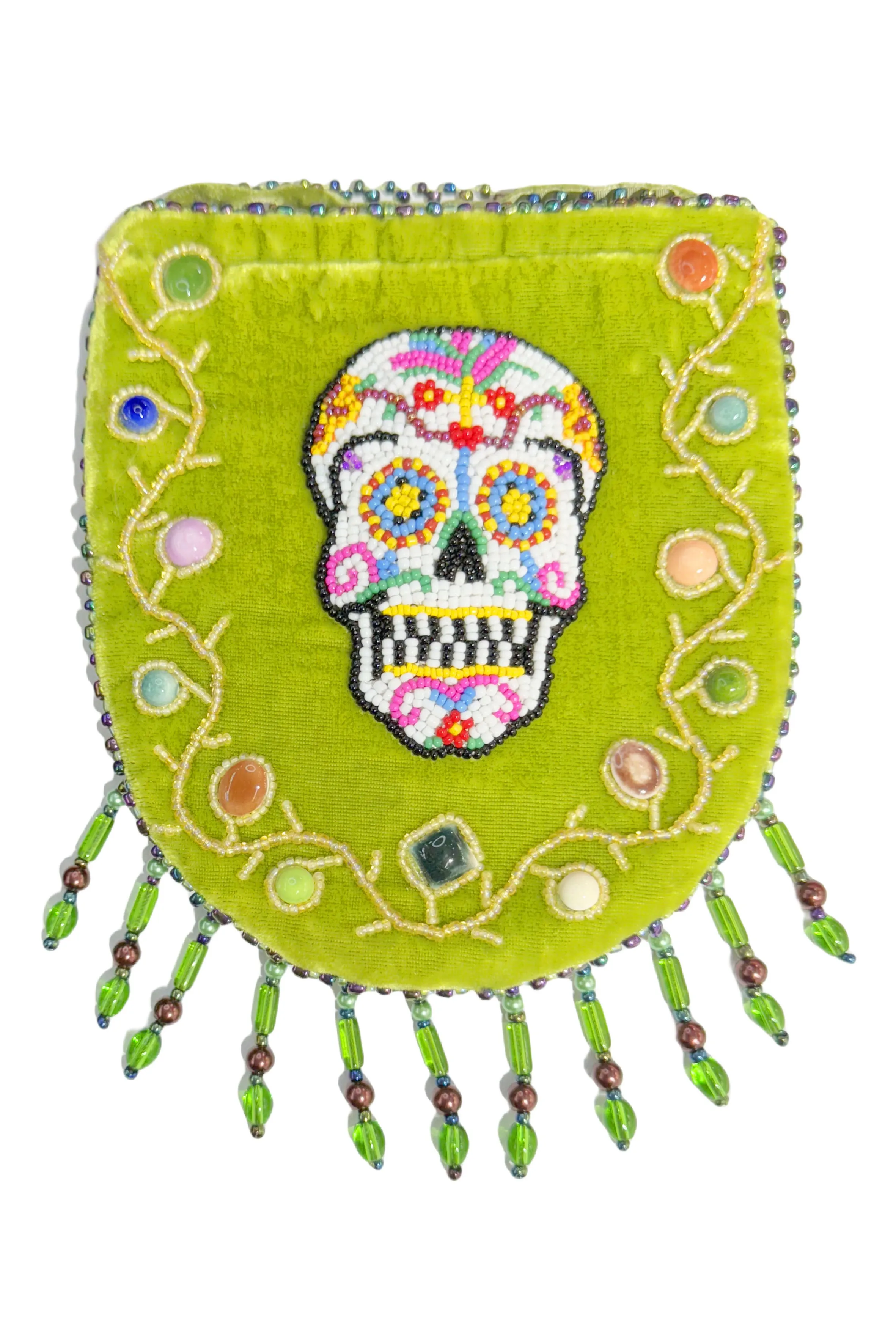 Skull Pattern Velvet Crossbody MUG-SKULL