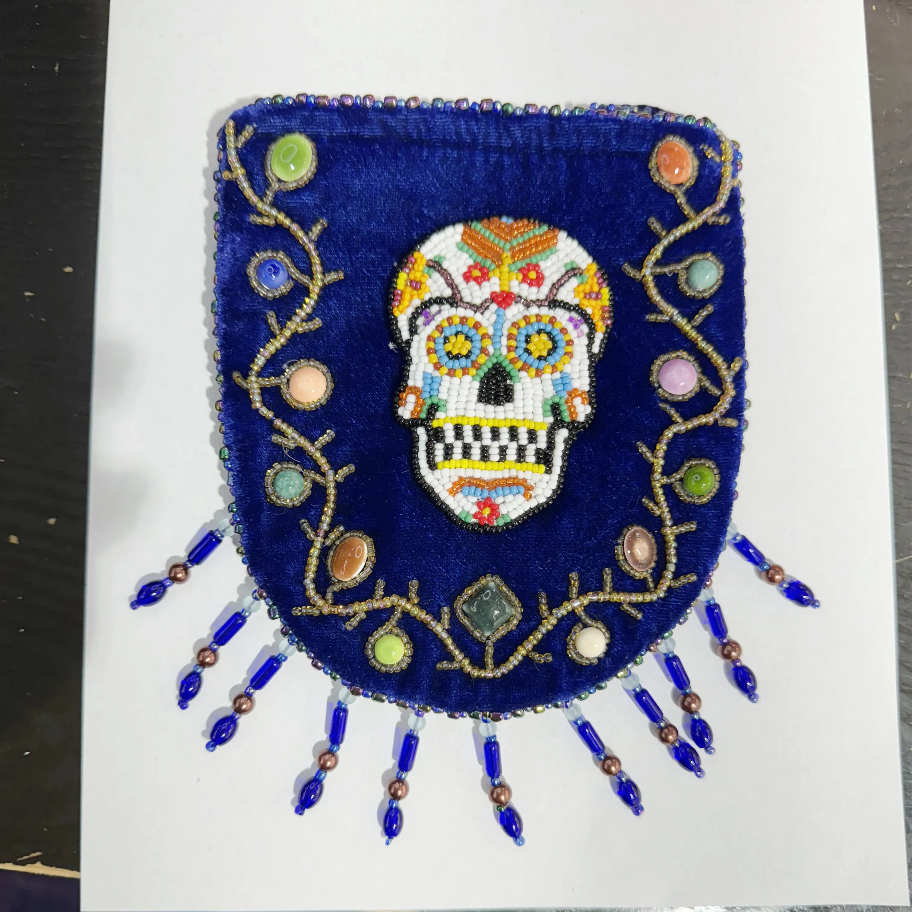 Skull Pattern Velvet Crossbody MUG-SKULL