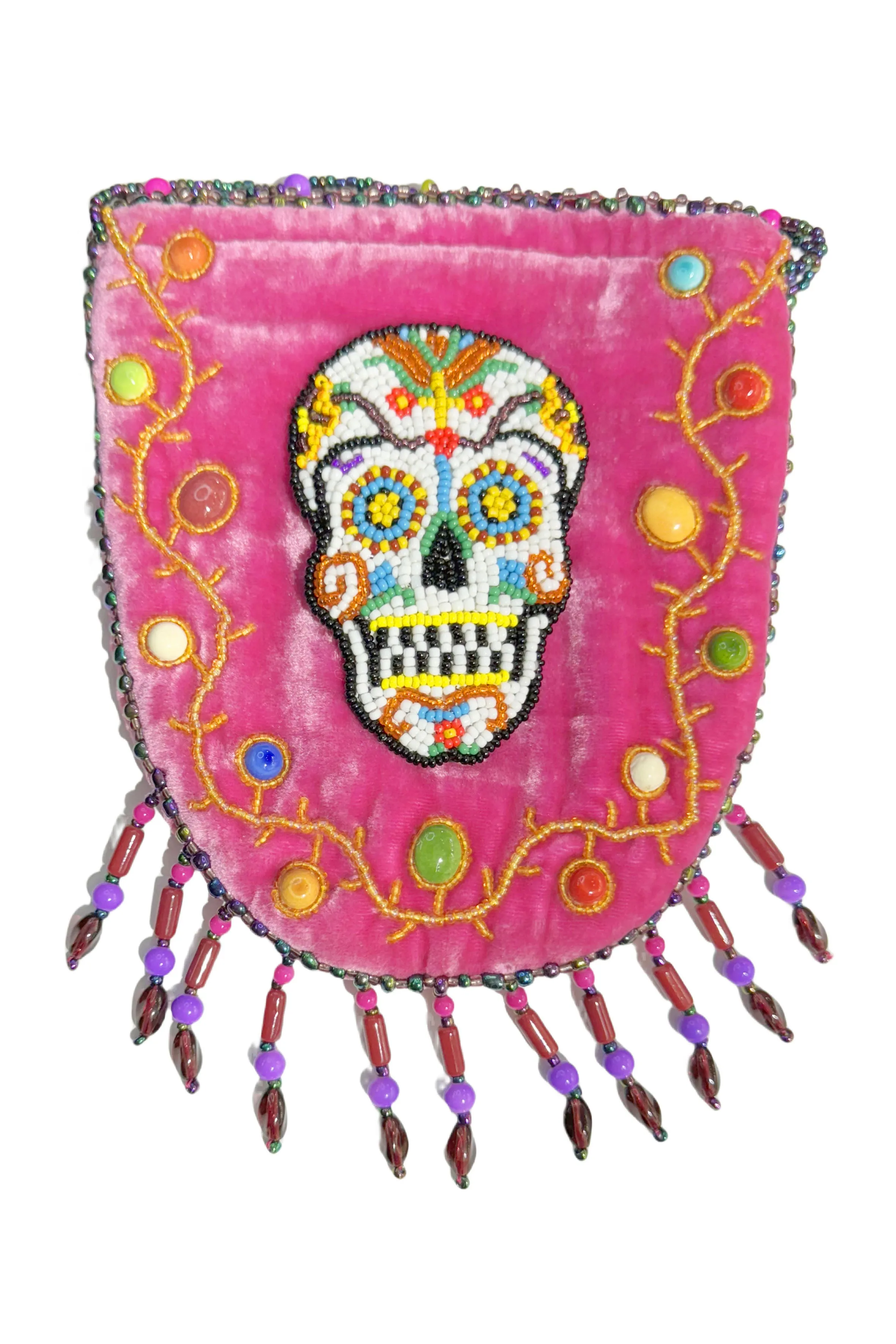 Skull Pattern Velvet Crossbody MUG-SKULL