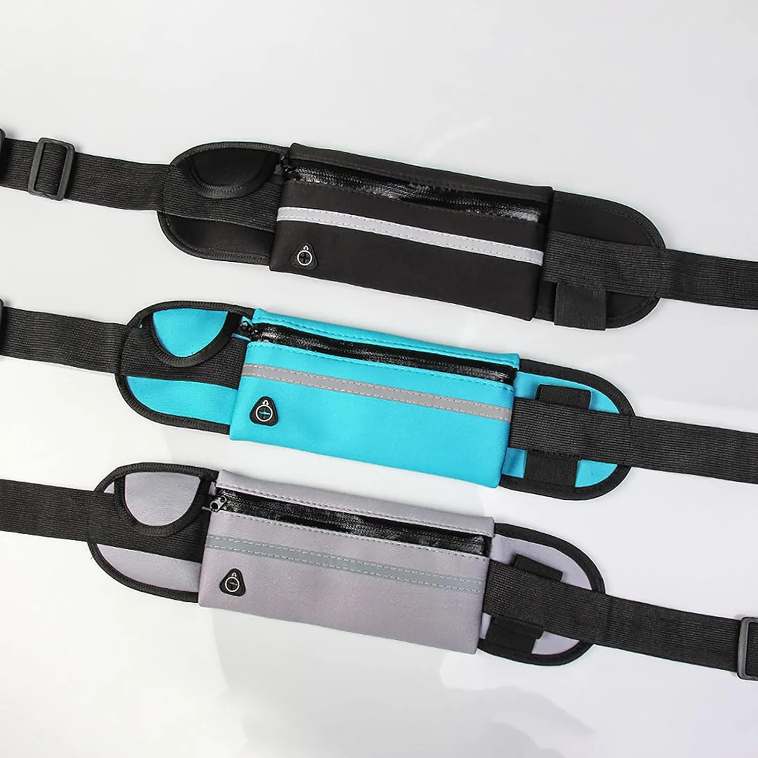 Slim Running Belt for Men, Waterproof Fanny Packs for Women,Phone Holder for Running,Reflective Waist Bag,Runners Belt Pouch,Money Belt,Waist Pack for Running Travel Workout Camping