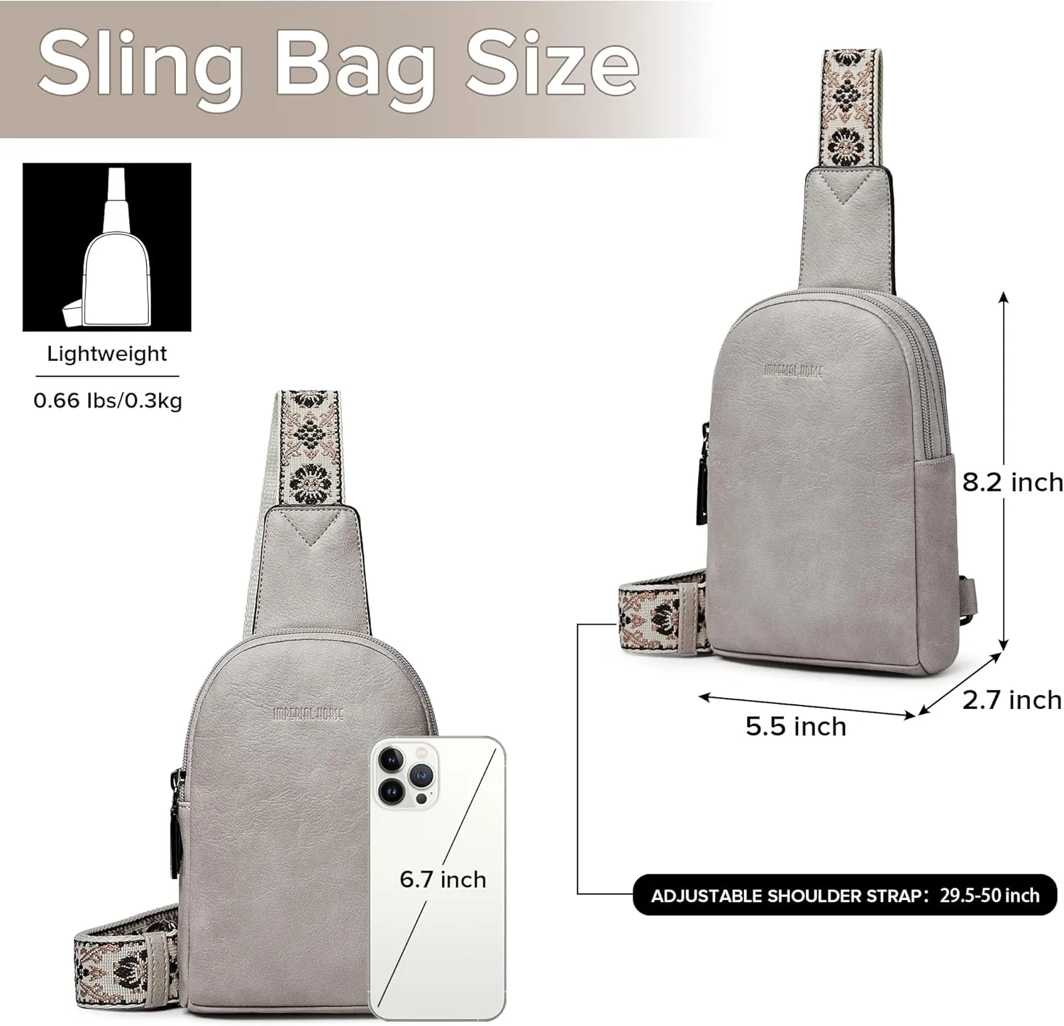 Sling Bag for Women - Crossbody & Fanny Pack for Shopping Travel