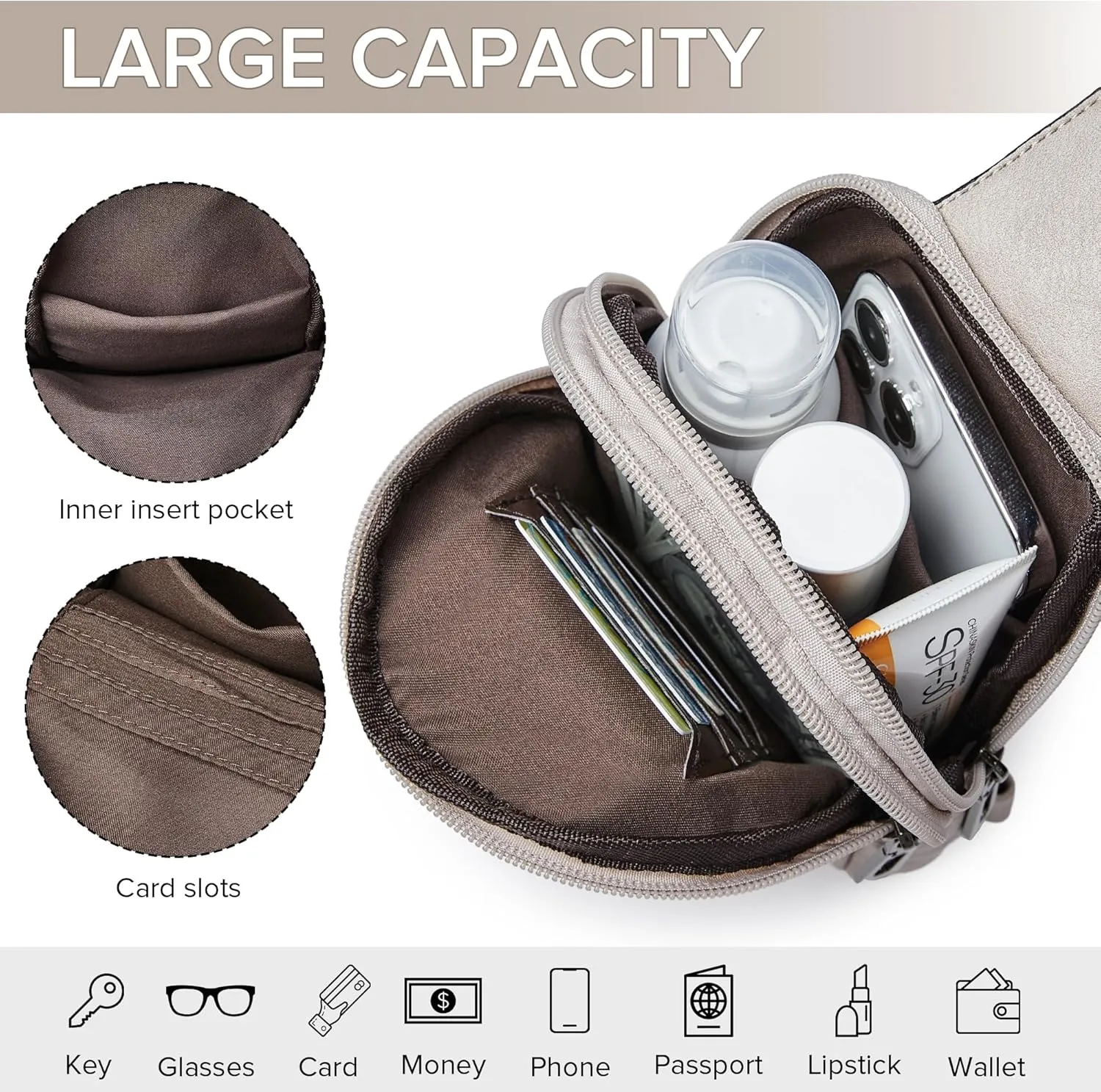 Sling Bag for Women - Crossbody & Fanny Pack for Shopping Travel