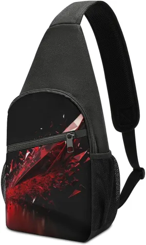 Sling Bag for Women Men Crossbody Bag Chest Bag Boats on Beach Sling Backpack Fanny Packs Travel Hiking Daypack