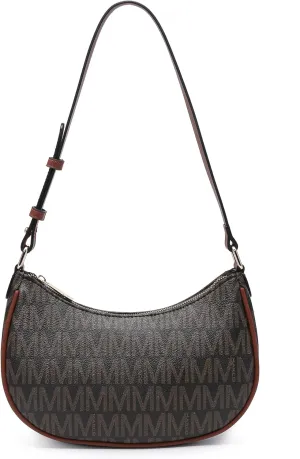 Small Shoulder Bags for Women Trendy Pu Leather Crescent Purses Top Zipper Tote Hobo Handbags