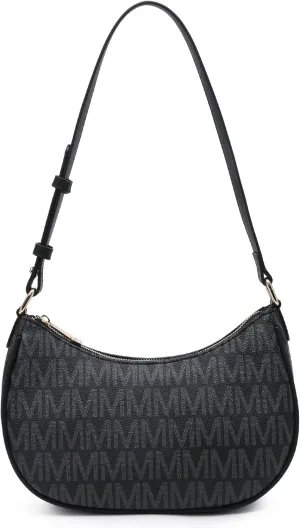 Small Shoulder Bags for Women Trendy Pu Leather Crescent Purses Top Zipper Tote Hobo Handbags
