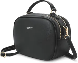 Small Top Handle Satchel Crossbody Bags for Women Cute Purses Vegan Leather Handbags Messenger Waterproof Candy Color Purse