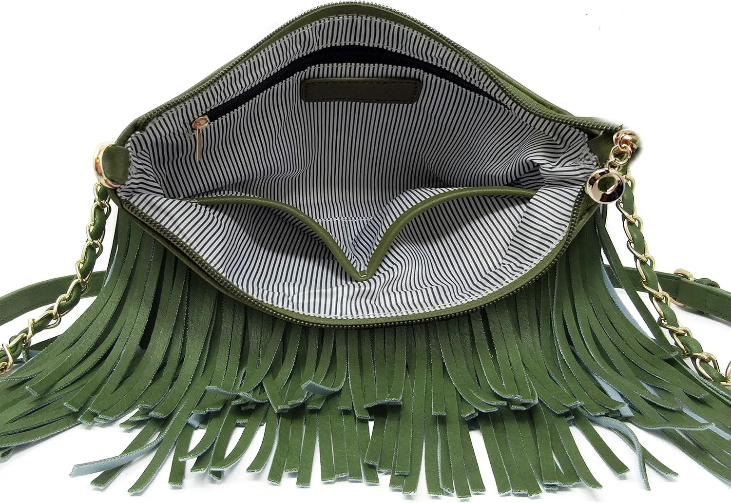 Solene Fringe Crossbody Shoulder Bag with Strap, Tassel Messenger bag, Country Style Western Fringe Purse for Women