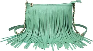 Solene Fringe Crossbody Shoulder Bag with Strap, Tassel Messenger bag, Country Style Western Fringe Purse for Women