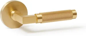 Solid Brass Satin Gold Non-Turning Dummy Lever - St. Tropez - Door Handle