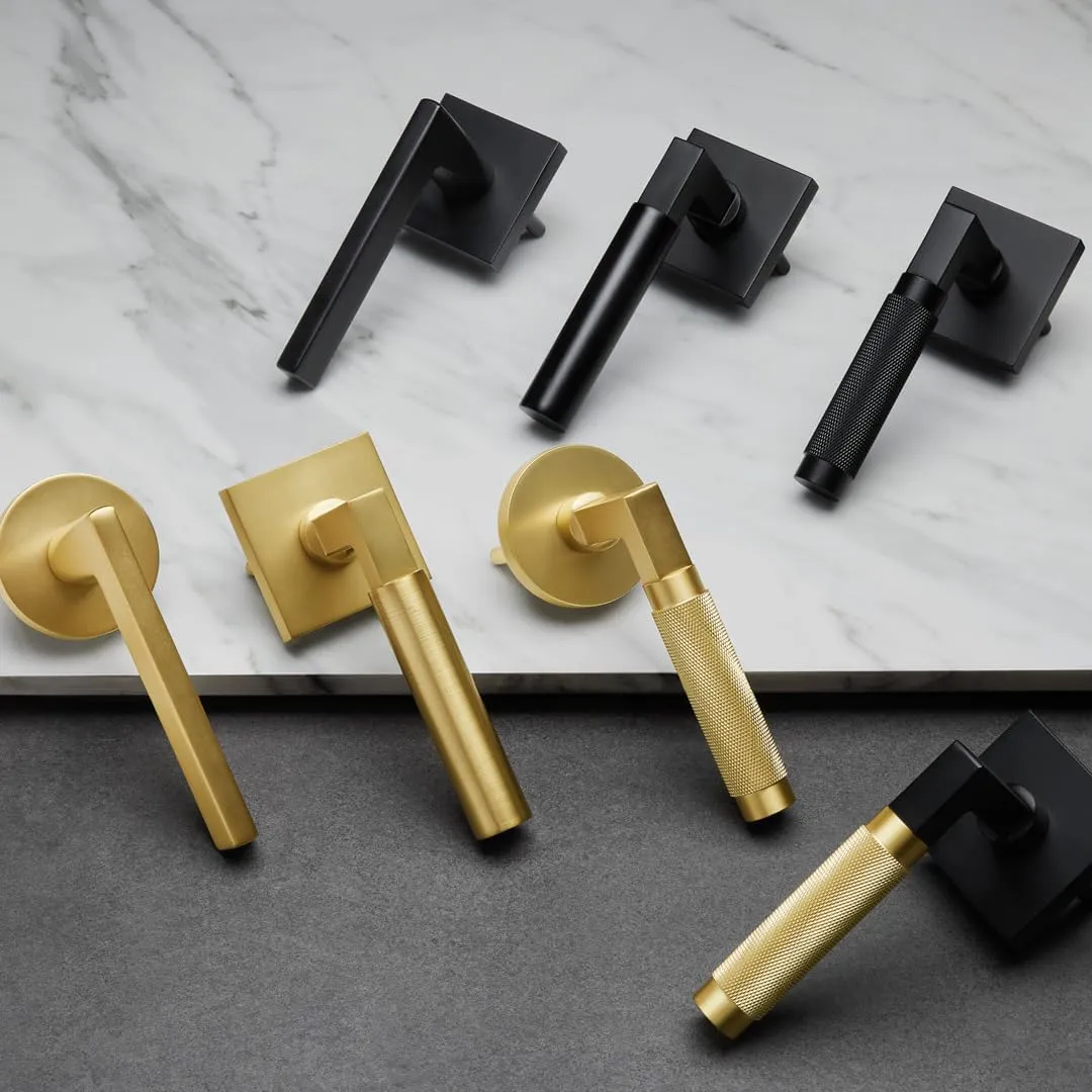Solid Brass Satin Gold Non-Turning Dummy Lever - St. Tropez - Door Handle