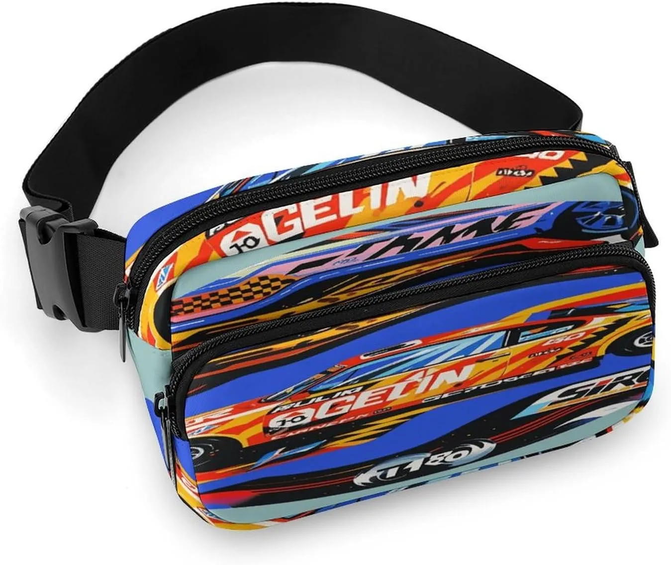 Speed Racing Extreme Sports Fanny Pack Lightweight Belt Bag with Adjustable Strap Hip Bum Bag for Running Travel