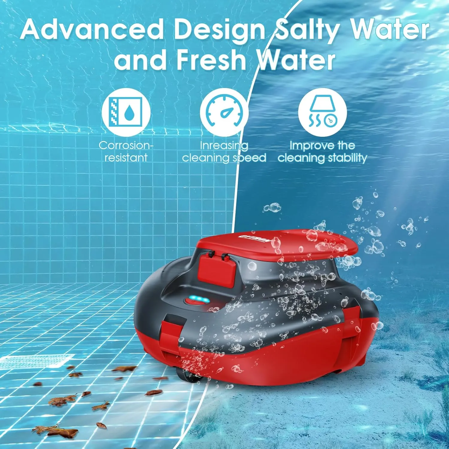 Spider Cordless Robotic Pool Cleaner, Automatic Pool Vacuum with Dual Motors, 90 Min Runtime, Self-Parking, Robot Pool Vacuum for 861 Sq Ft Coverage Above Ground Pool