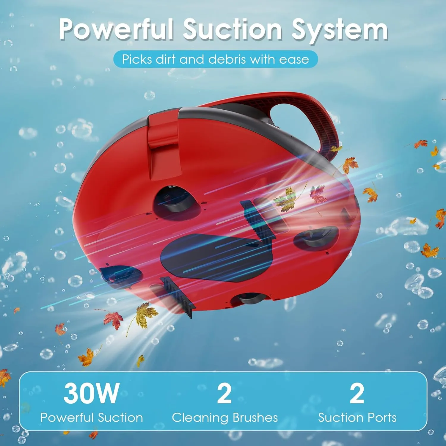 Spider Cordless Robotic Pool Cleaner, Automatic Pool Vacuum with Dual Motors, 90 Min Runtime, Self-Parking, Robot Pool Vacuum for 861 Sq Ft Coverage Above Ground Pool