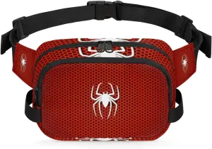 Spiders Fanny Packs for Men Women Waist Bag with Adjustable Belt Crossbody Bum Bags for Travel Sports Running Casual Cycling