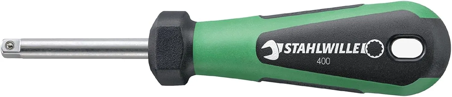 Stahlwille 11050010 Drive Handle, 150mm, Non-Slip 2-Component Handle, Ball Locking Device, DIN 3122/ISO 3315 Certified, Made in Germany