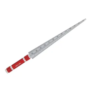 Stainless Aperture ruler Taper Gauge, Full Round Dia Scale Wedge Feeler Gauge, Hole Inspection Measuring Ruler, Accuracy 0.1mm - Range (3-15mm)