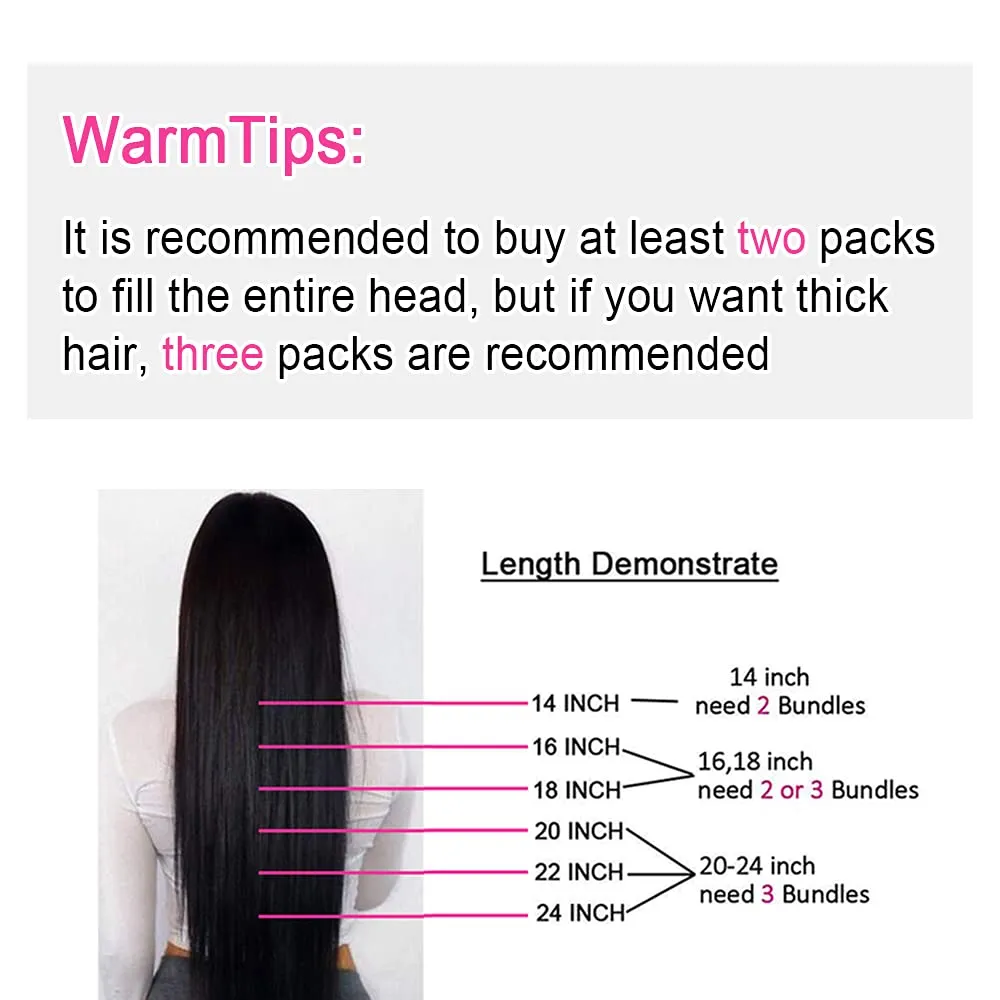Straight Human Hair Clip in Hair Extensions for Women 100% Unprocessed Full Head Brazilian Virgin Hair Natural Black Color,8/Pcs with 18Clips,120 Gram (16inch, Straight hair)