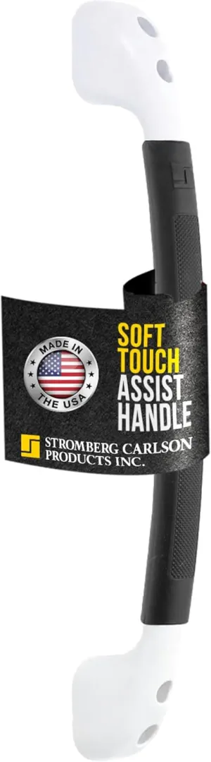 Stromberg Carlson AH-100 White Soft Touch Assist Handle - RV Exterior Grab Handle and Entrance Handle - Grab Bars for RV and Camper - Comfortable Entry Door Handle