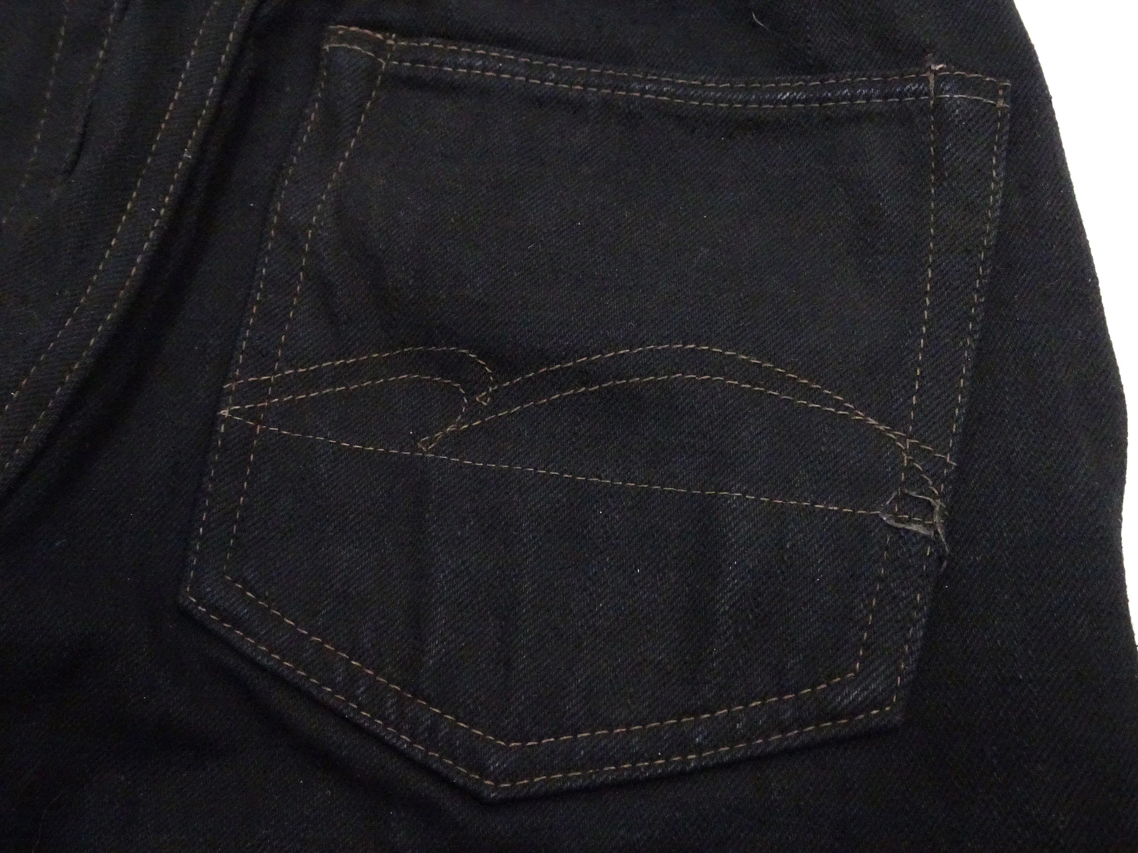 Studio D'artisan Mud-Dyed Black Denim Jeans Men's Regular Straight Fit Button-Fly 18oz. Amami Dorozome Selvedge Denim Pants SP-120 One-Wash