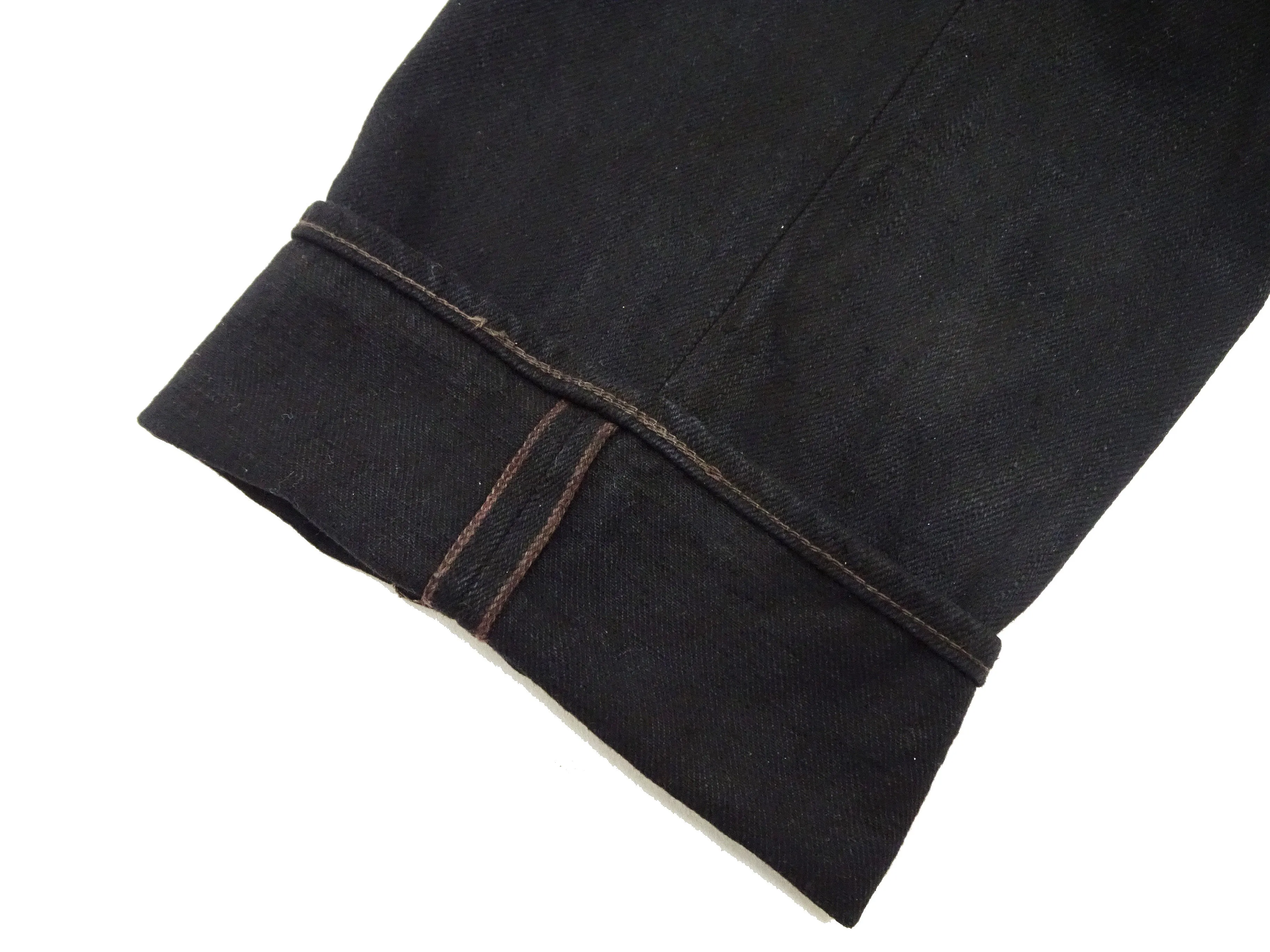 Studio D'artisan Mud-Dyed Black Denim Jeans Men's Regular Straight Fit Button-Fly 18oz. Amami Dorozome Selvedge Denim Pants SP-120 One-Wash