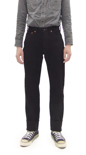 Studio D'artisan Mud-Dyed Black Denim Jeans Men's Regular Straight Fit Button-Fly 18oz. Amami Dorozome Selvedge Denim Pants SP-120 One-Wash