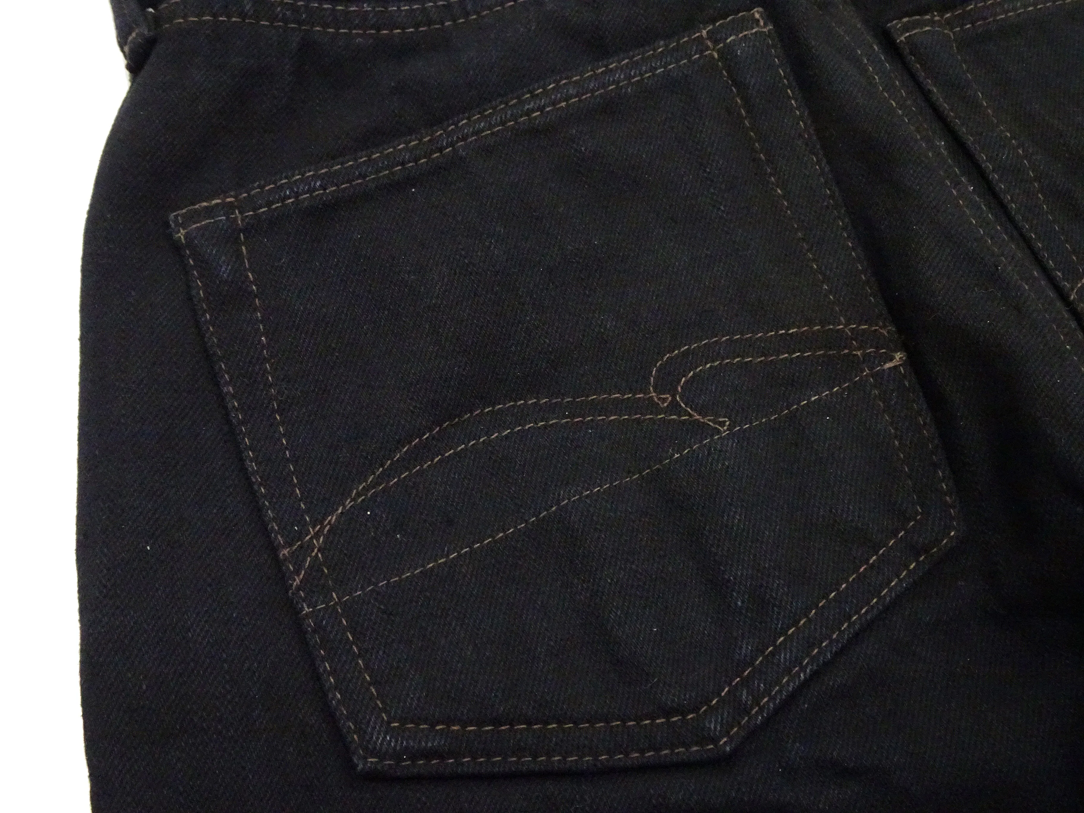 Studio D'artisan Mud-Dyed Black Denim Jeans Men's Regular Straight Fit Button-Fly 18oz. Amami Dorozome Selvedge Denim Pants SP-120 One-Wash