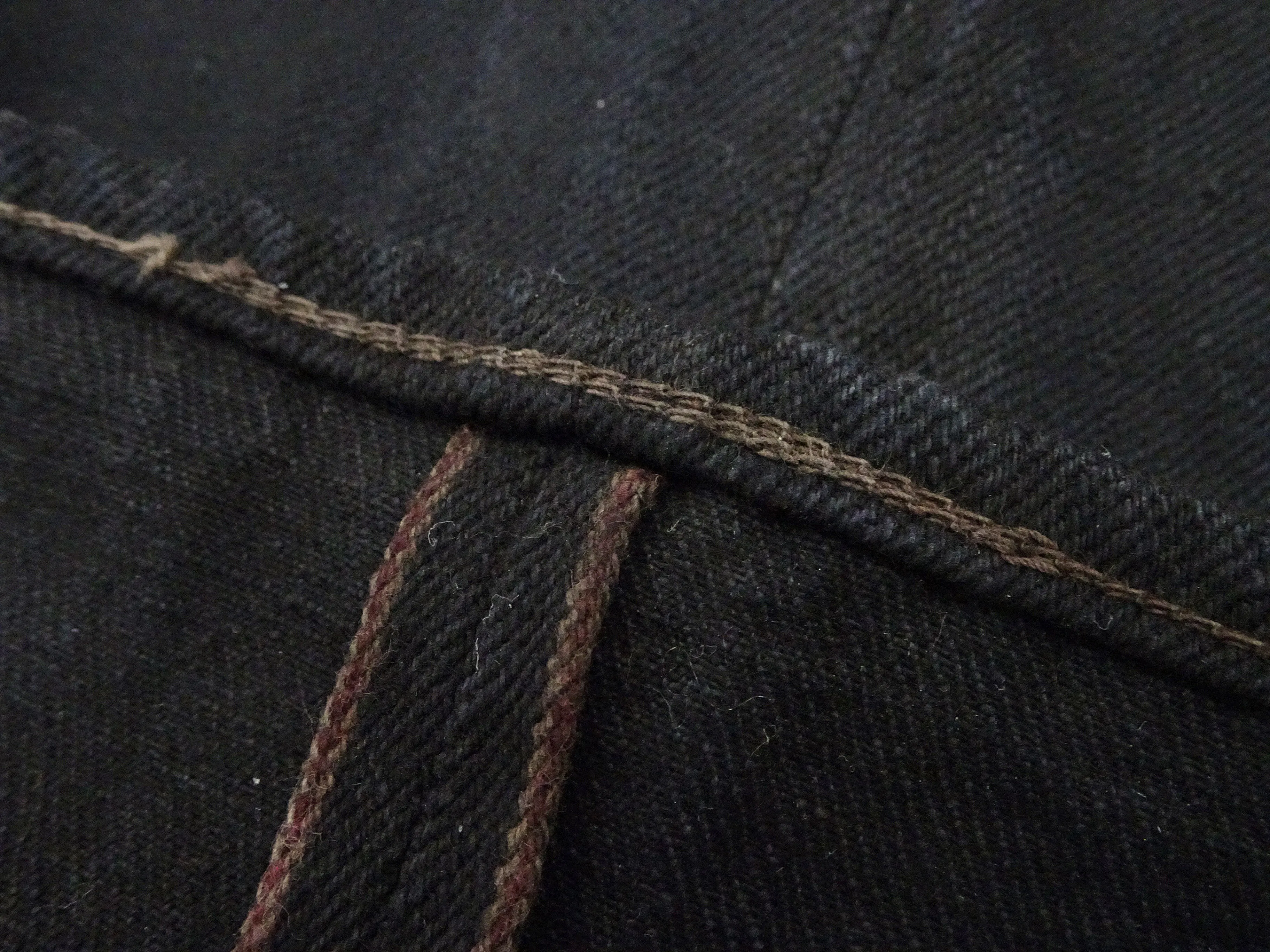 Studio D'artisan Mud-Dyed Black Denim Jeans Men's Regular Straight Fit Button-Fly 18oz. Amami Dorozome Selvedge Denim Pants SP-120 One-Wash