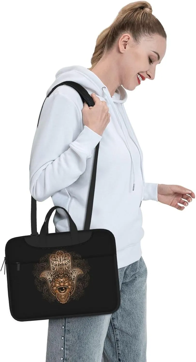 Sun And Palm Trees Laptop Bag Classic Slim Briefcase Messenger Bag, Spacious, Ergonomic