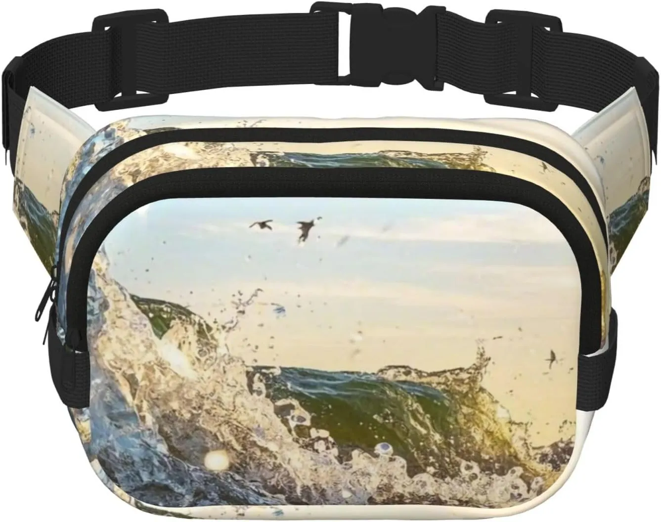 Sunlit Waters Print Crossbody Waist Bag, Adjustable Everywhere Fanny Packs for Men&Women/Traveling/Outdoors/Hiking