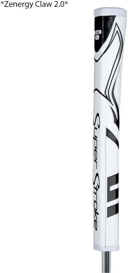 SuperStroke Zenergy Claw Golf Putter Grip with No Taper Enhanced SPYNE Technology, New Multi-Zone Texturing and Tech-Port, Multi Color