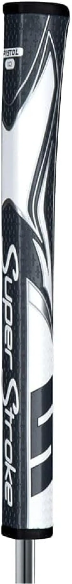 SuperStroke Zenergy Pistol Tour Golf Putter Grip with No Taper Enhanced SPYNE Technology, New Multi-Zone Texturing and Tech-Port, Blue/White