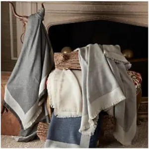 Suri Alpaca Eyelash-Fringe Throw Blanket