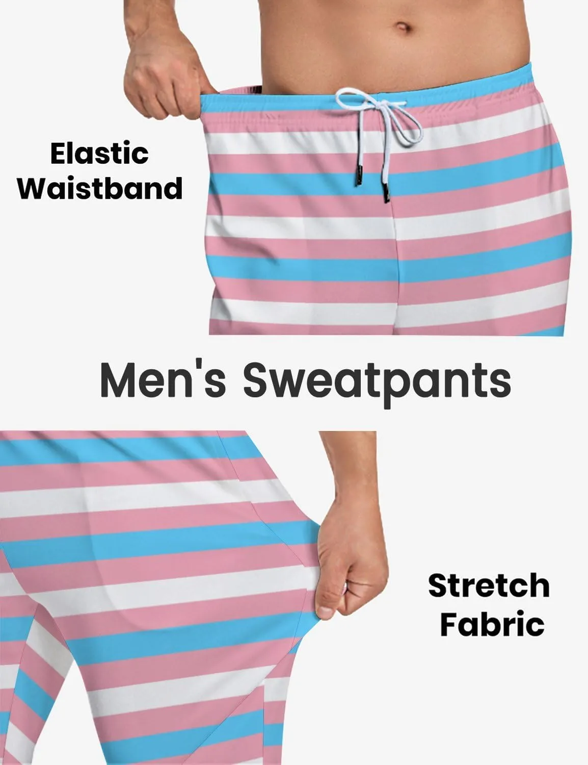 Sweatpants for Men Joggers Pant 3D Printed Sports Pants Workout Pants with 2 Side Pockets