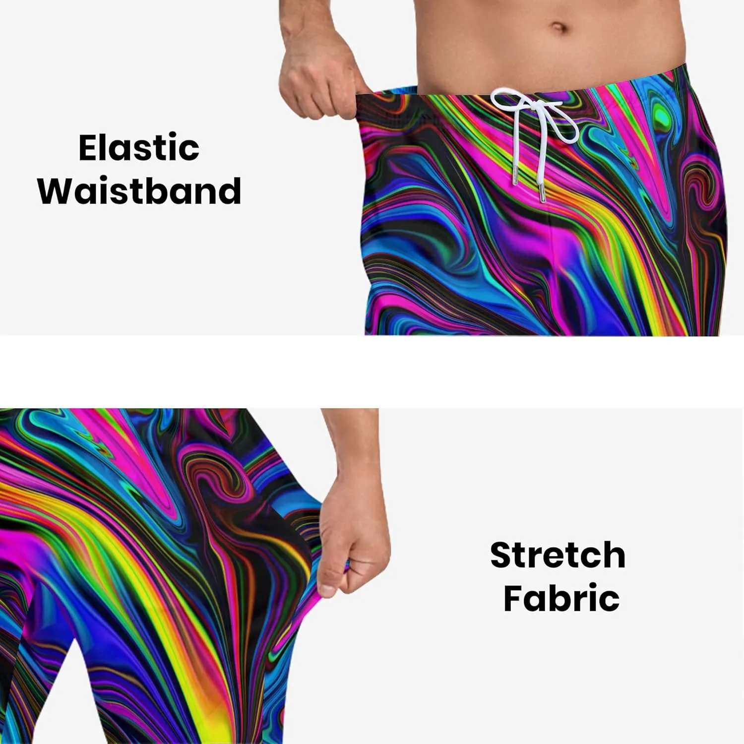 Sweatpants for Men Joggers Pant 3D Printed Sports Pants Workout Pants with 2 Side Pockets
