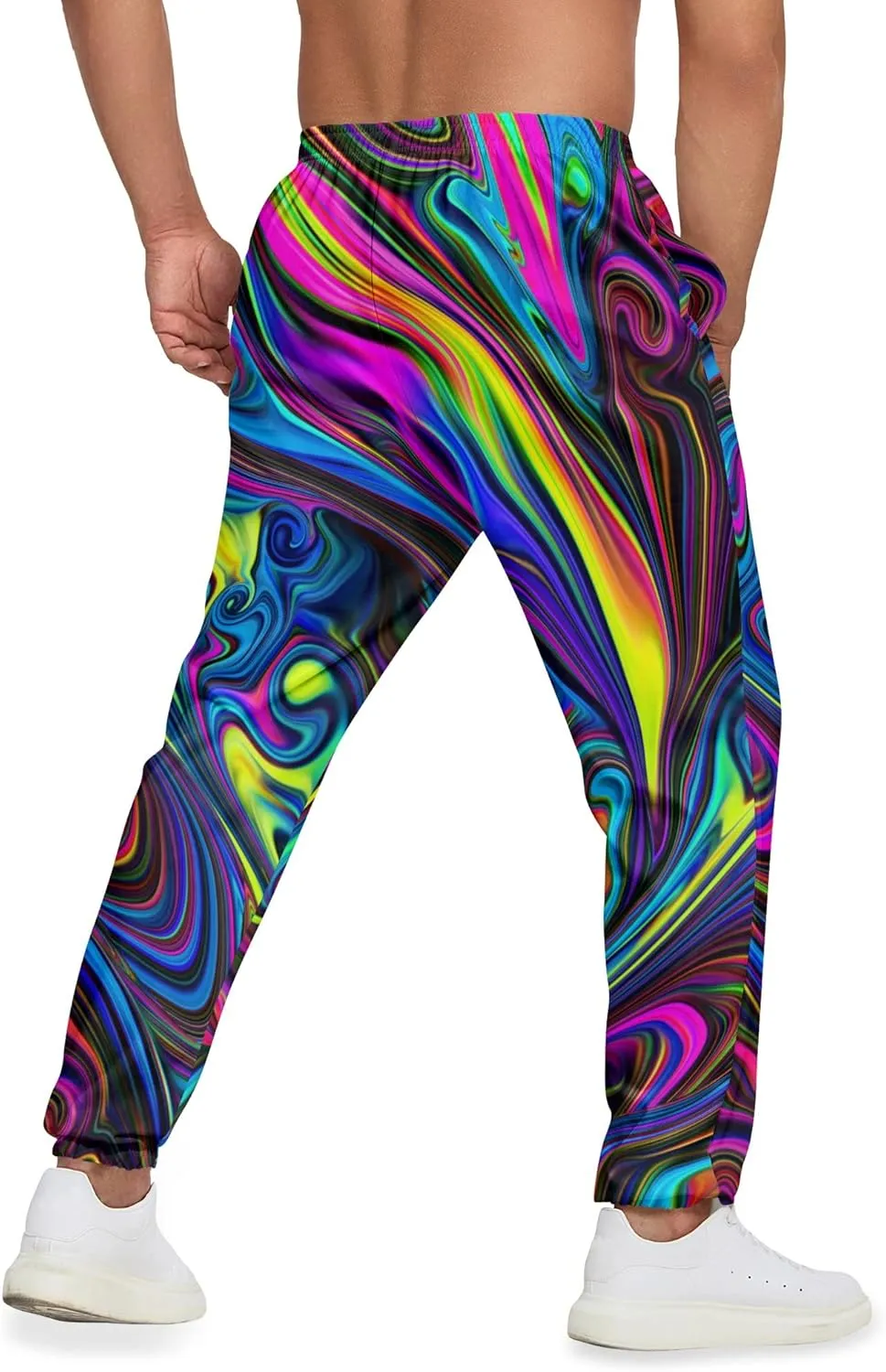 Sweatpants for Men Joggers Pant 3D Printed Sports Pants Workout Pants with 2 Side Pockets