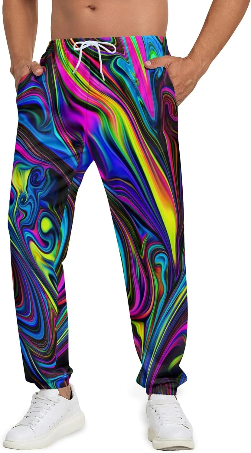 Sweatpants for Men Joggers Pant 3D Printed Sports Pants Workout Pants with 2 Side Pockets
