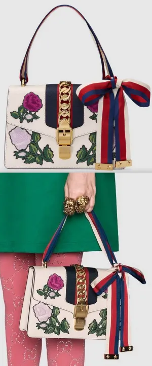 Sylvie Floral Embroidered Small Shoulder Bag
