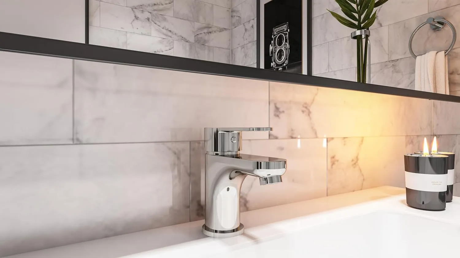 Symmons Identity Single-Hole Single-Handle Bathroom Faucet with Push Pop Drain in Polished Chrome (1.0 GPM)