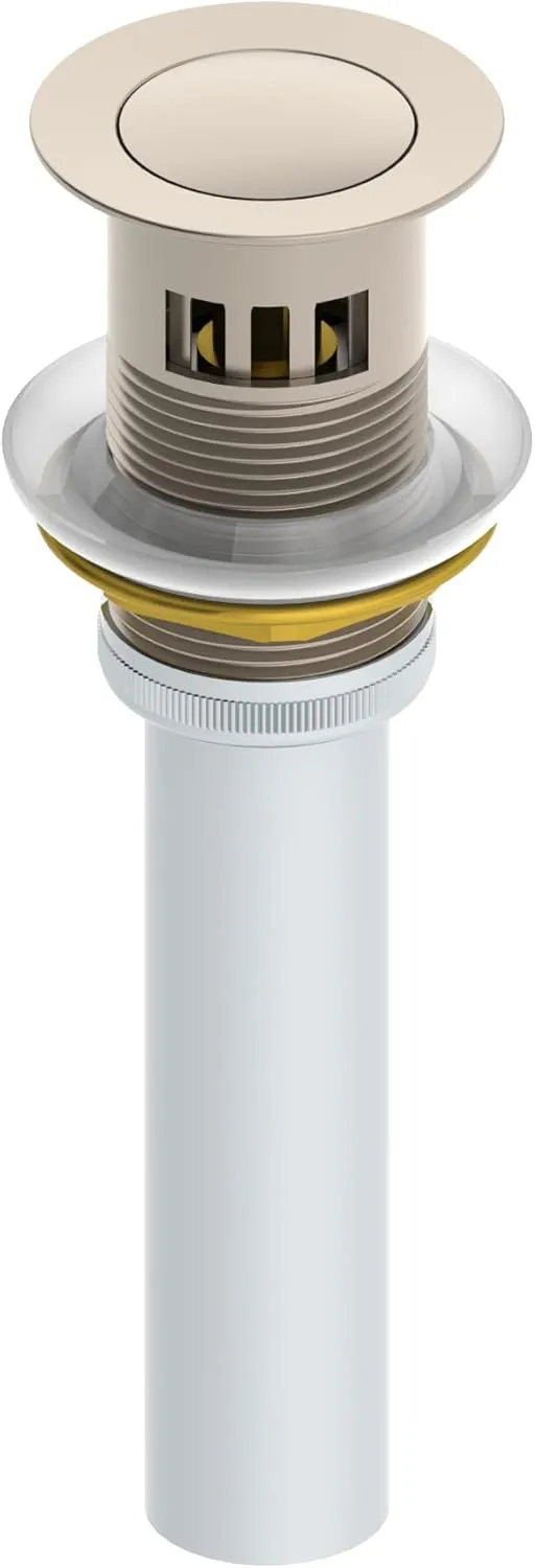 Symmons Identity Single-Hole Single-Handle Bathroom Faucet with Push Pop Drain in Satin Nickel (1.0 GPM)