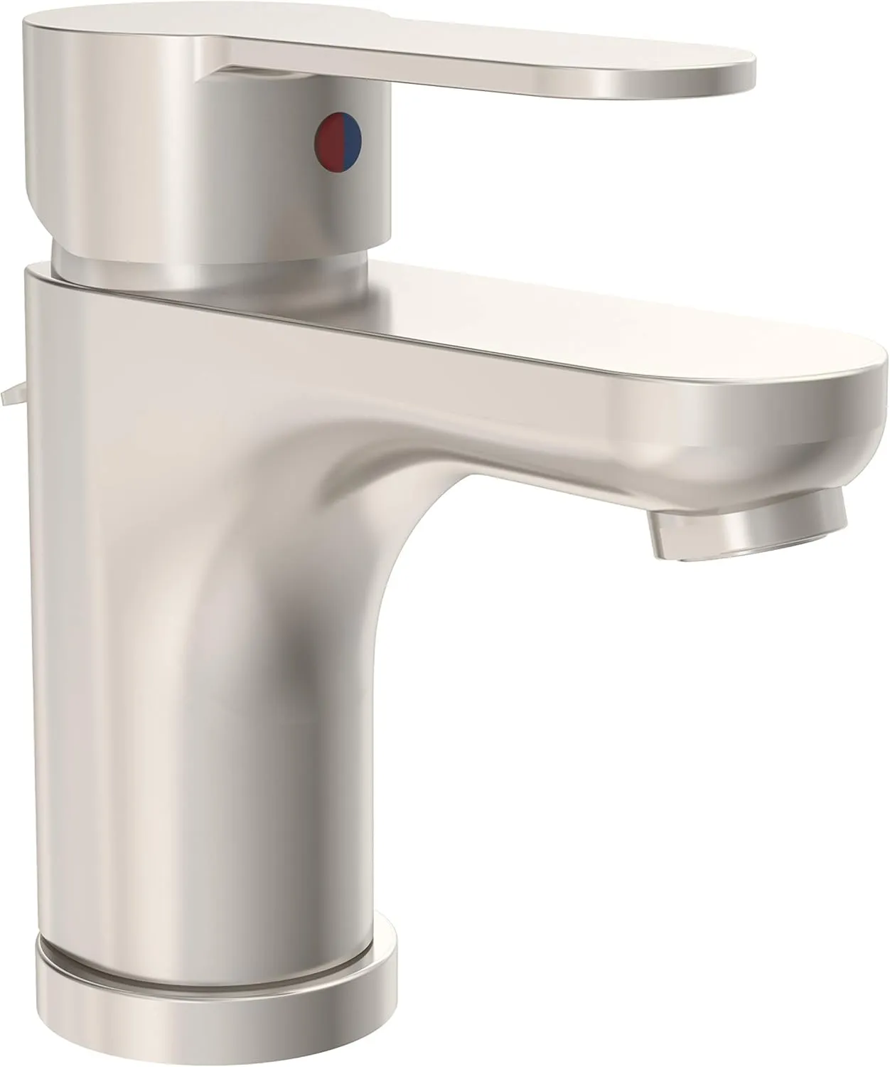 Symmons SLS-6712-STN-1.0 Identity Single Hole Single-Handle Bathroom Faucet with Drain Assembly in Satin Nickel (1.0 GPM)