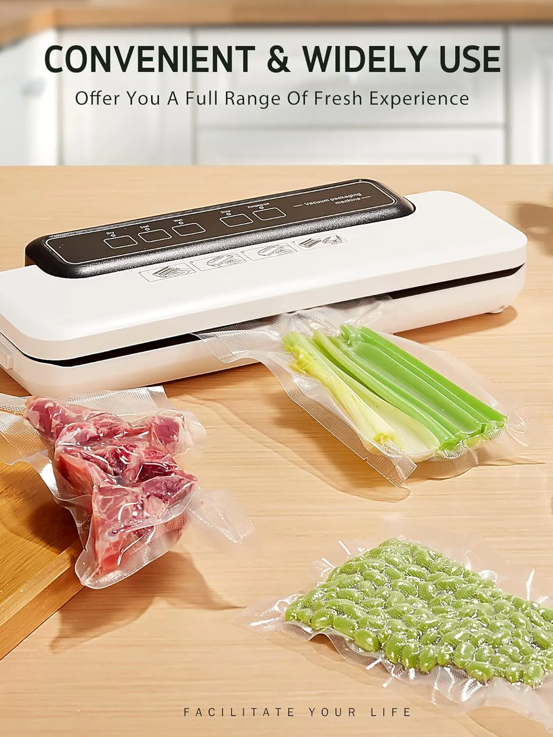 Syntus 200 Count Vacuum Sealer Bags Pint 6 x 10 inch for Seal a Meal, Commercial Grade BPA Free Heavy Duty Precut Seal Bags, Food Vac Bags for Storage, Meal Prep or Sous Vide