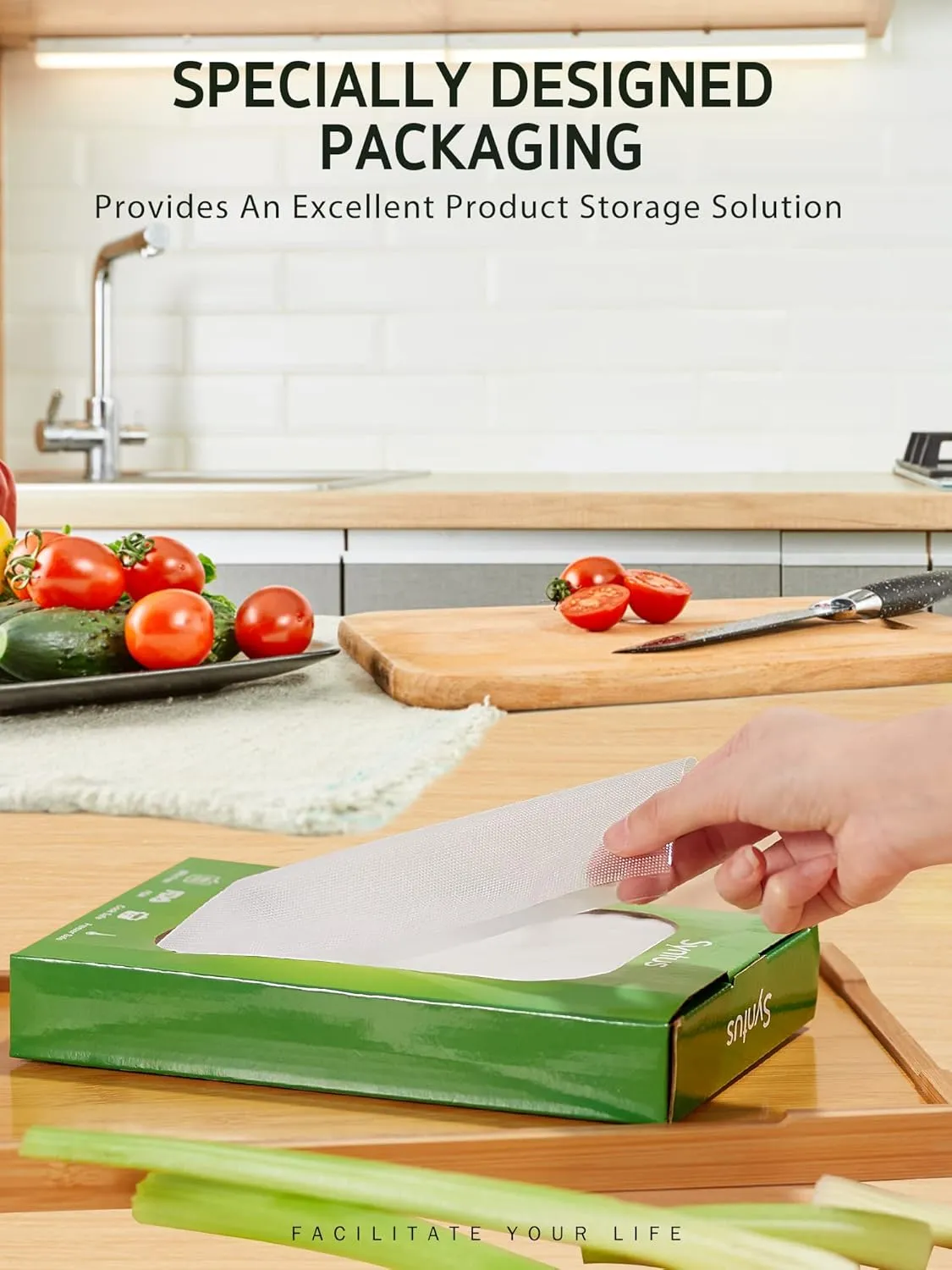 Syntus 200 Count Vacuum Sealer Bags Pint 6 x 10 inch for Seal a Meal, Commercial Grade BPA Free Heavy Duty Precut Seal Bags, Food Vac Bags for Storage, Meal Prep or Sous Vide