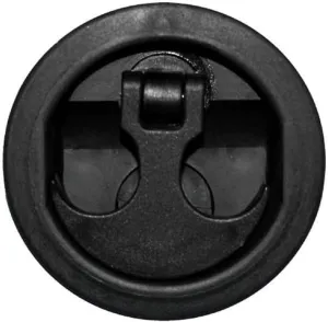T-H Marine Anchor Handle Lift Latch | Waterproof Anchor Style Handle for Boat Compartment Lids | Non-Locking, Black Base, Black Handle
